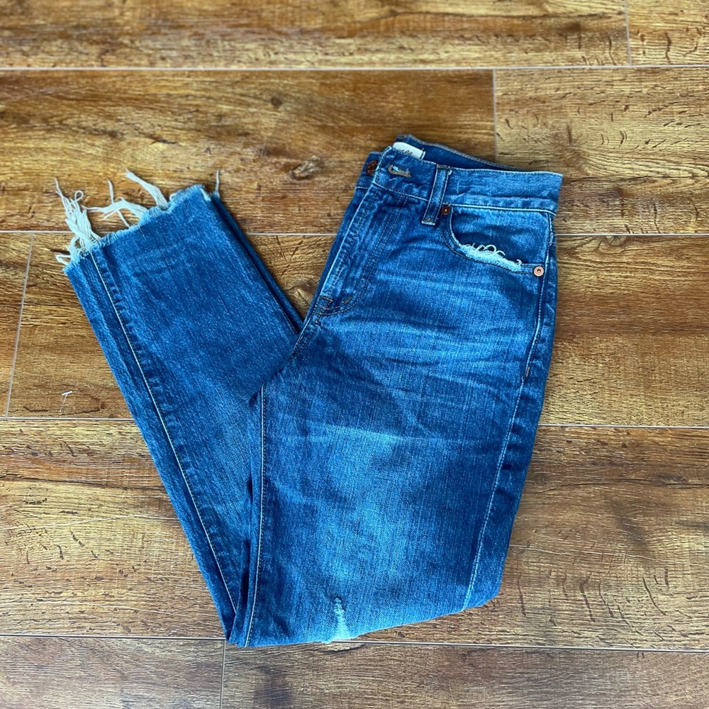 Distressed Blue Jeans